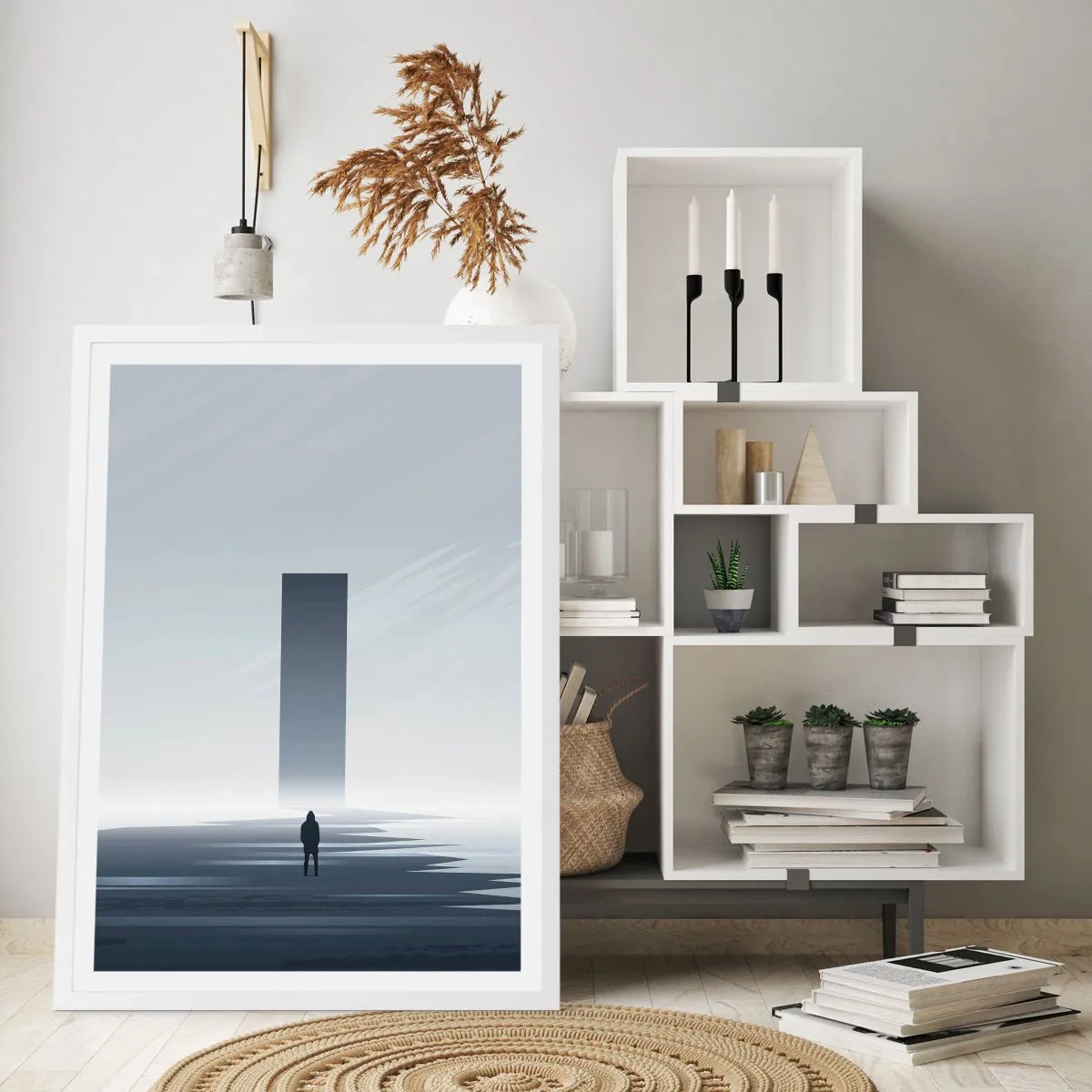 Póster en marco blanco - ¿Oportunidad o amenaza? - 70x100 cm