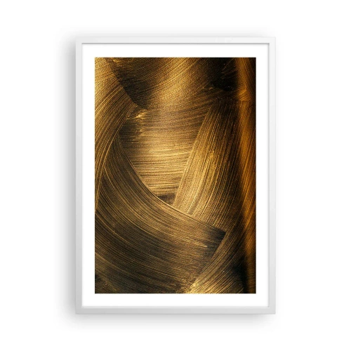 Póster en marco blanco - En un laberinto de oro - 50x70 cm