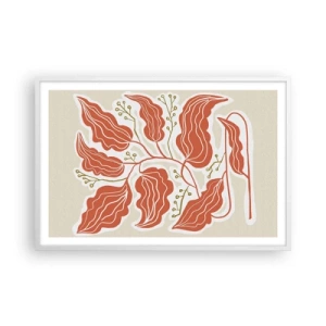 Póster en marco blanco - Folk y coral - 91x61 cm