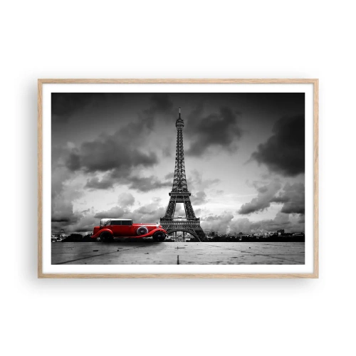 Póster en marco roble claro - No hace mucho tiempo, en París - 100x70 cm