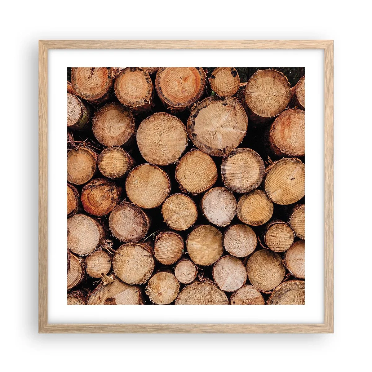 Póster en marco roble claro - Un nuevo comienzo - 50x50 cm