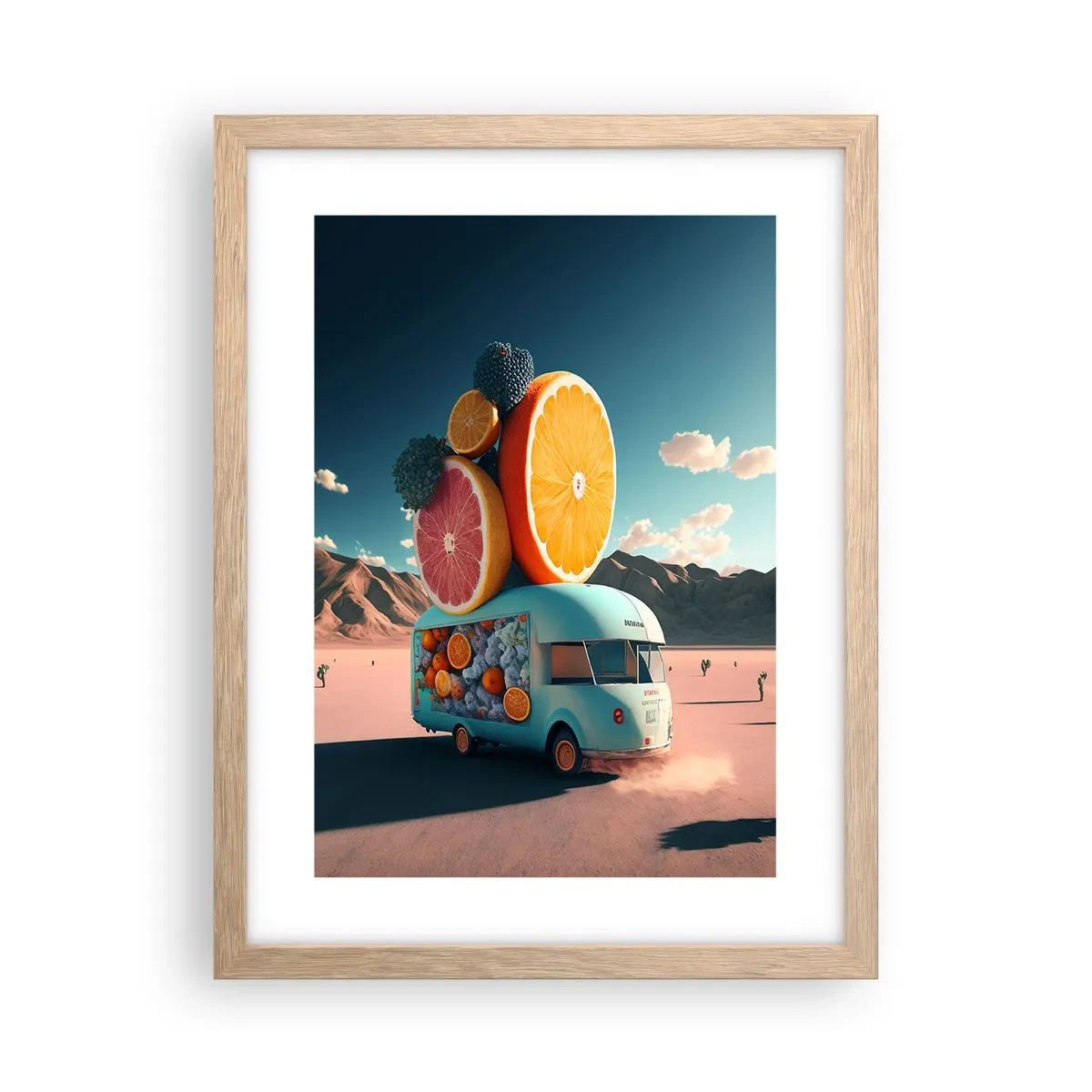Póster en marco roble claro - Un sabor a vacaciones - 30x40 cm