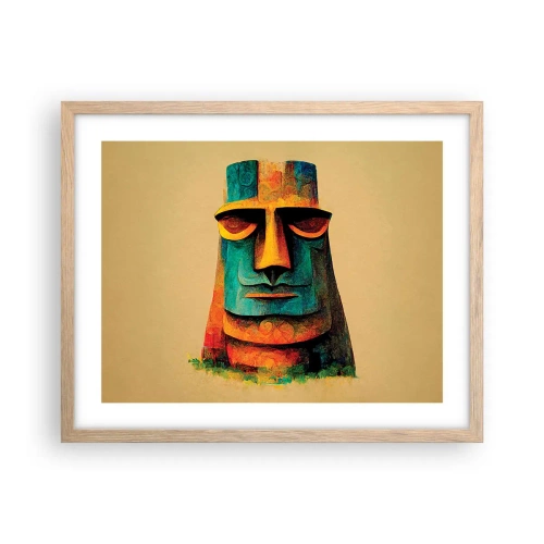 Póster en marco roble claro - Escultural, pero simpática - 50x40 cm