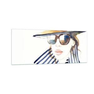 Cuadro sobre vidrio - Impresiones sobre Vidrio - ¡Florida le da la bienvenida! - 100x40 cm