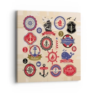 Cuadro sobre lienzo - Impresión de Imagen - Una fraternidad del mar - 40x40 cm