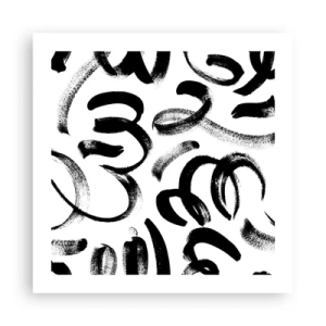 Póster - Negro sobre blanco - 50x50 cm