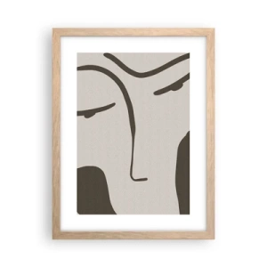 Póster en marco roble claro - Como salido de un cuadro de Modigliani - 30x40 cm