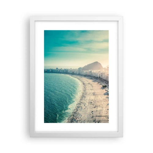 Póster en marco blanco - Vacaciones perpetuas en Río - 30x40 cm