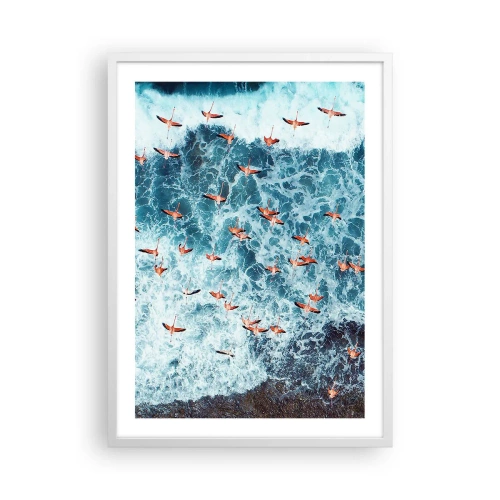 Póster en marco blanco - Un desfile marítimo - 50x70 cm