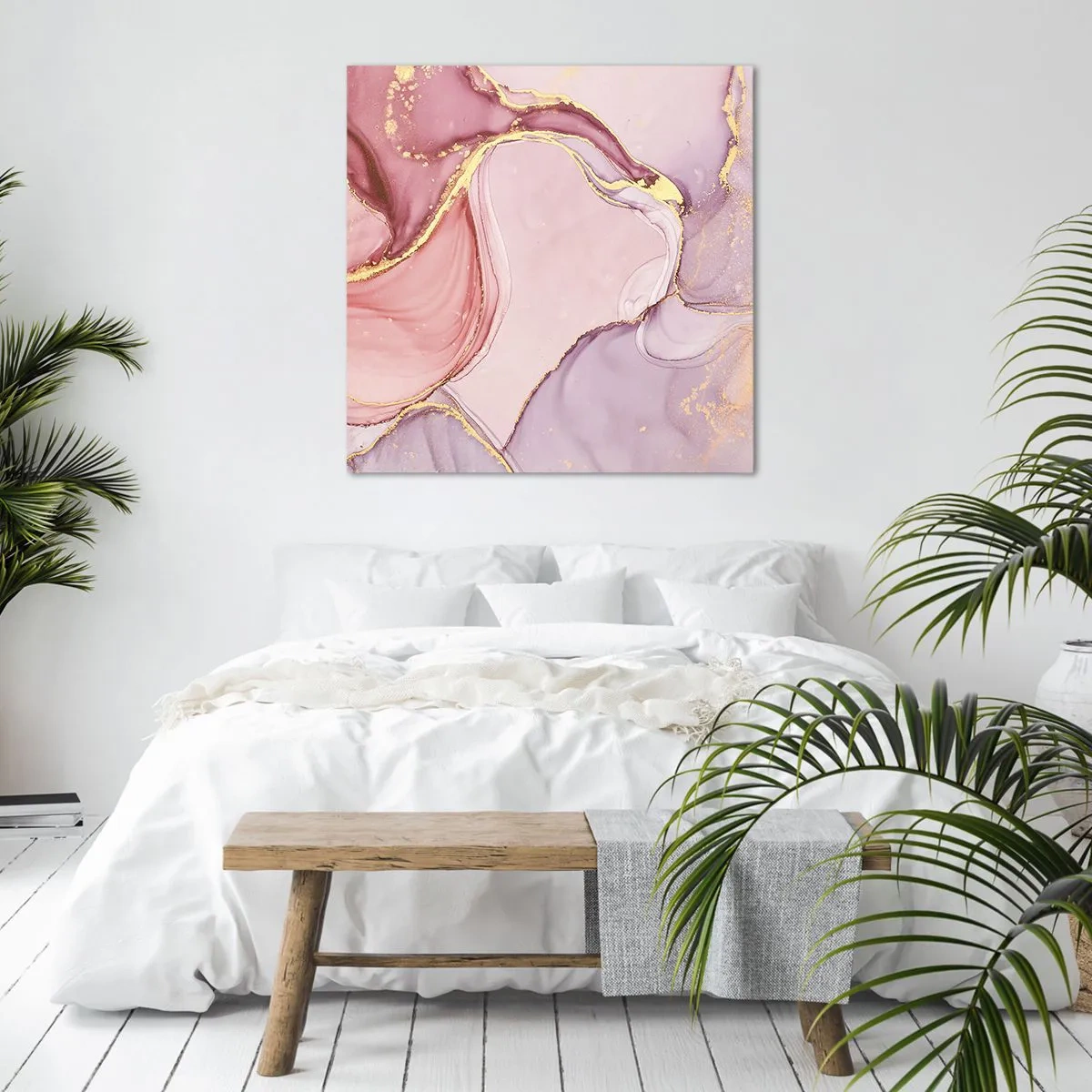 Cuadro sobre lienzo - Impresión de Imagen - Caricia de colores - 50x50 cm