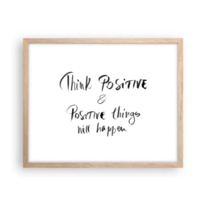 Póster en marco roble claro - ¿Cómo vivir? - 50x40 cm