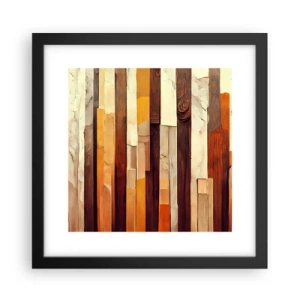 Póster en marco negro - Himno de los árboles del bosque - 30x30 cm