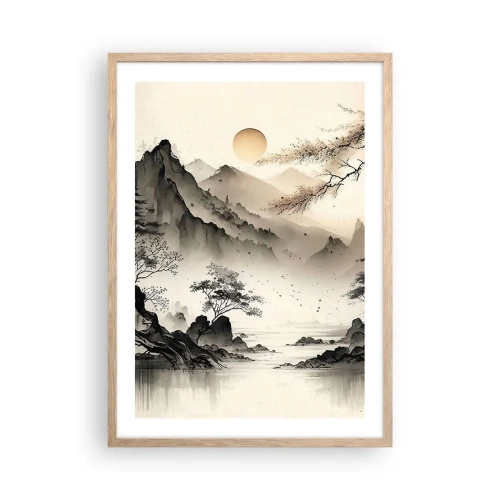 Póster en marco roble claro - El encanto único de Oriente - 50x70 cm