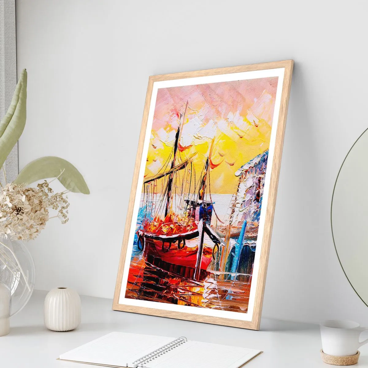 Póster en marco roble claro - Feliz regreso - 40x50 cm