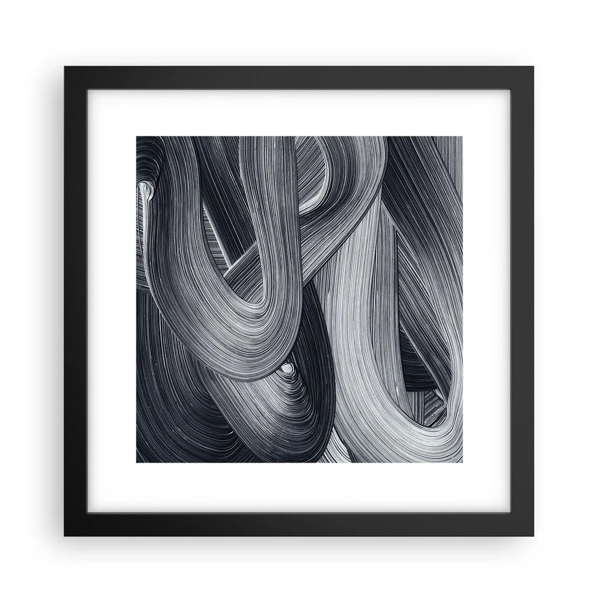 Póster en marco negro - La fluidez de la realidad - 30x30 cm