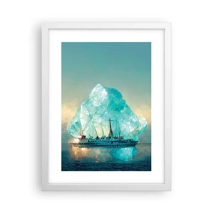 Póster en marco blanco - Diamante ártico - 30x40 cm