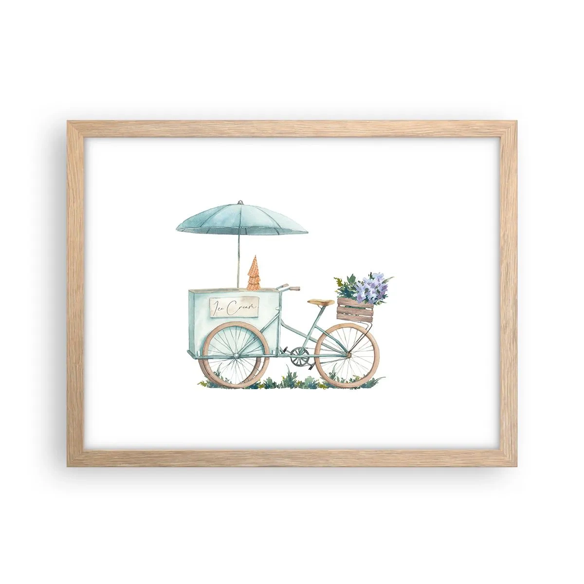 Póster en marco roble claro - Dulce recuerdo del verano - 40x30 cm