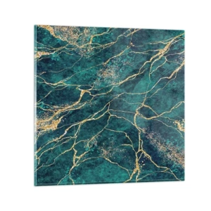 Cuadro sobre vidrio - Impresiones sobre Vidrio - Riachuelos de oro - 30x30 cm