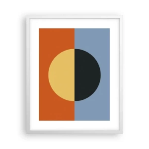 Póster en marco blanco - Una composición de calidez y frescura - 40x50 cm