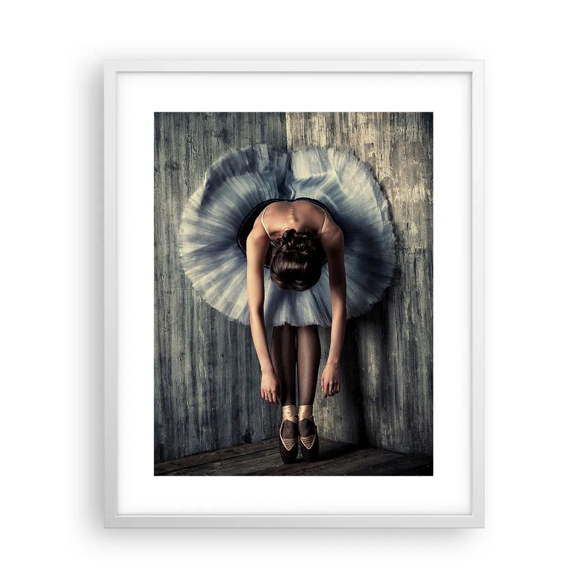 Póster en marco blanco - Cuando la música se detiene - 40x50 cm