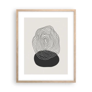 Póster en marco roble claro - Persistencia y vibración - 40x50 cm