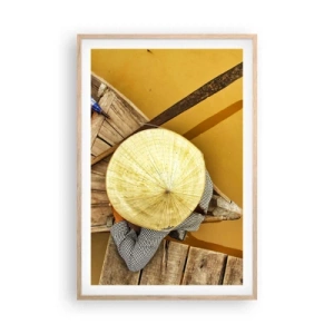 Póster en marco roble claro - La vida en el río amarillo - 61x91 cm