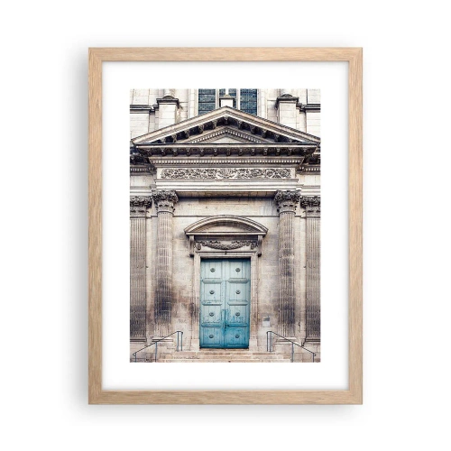 Póster en marco roble claro - Puerta al mundo espiritual - 30x40 cm