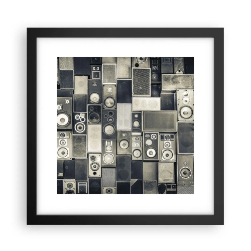 Póster en marco negro - Y todo fluye - 30x30 cm