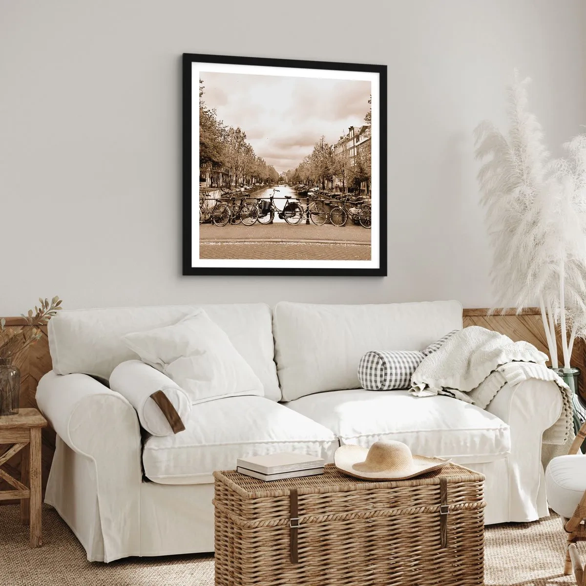 Póster en marco negro - Holanda solo hay una - 30x30 cm