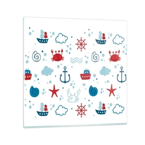 Cuadro sobre vidrio - Impresiones sobre Vidrio - Un cuento de mar - 60x60 cm