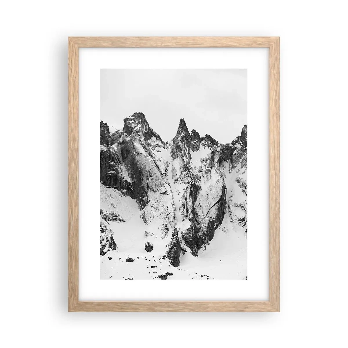 Póster en marco roble claro - Cresta amenazante - 30x40 cm