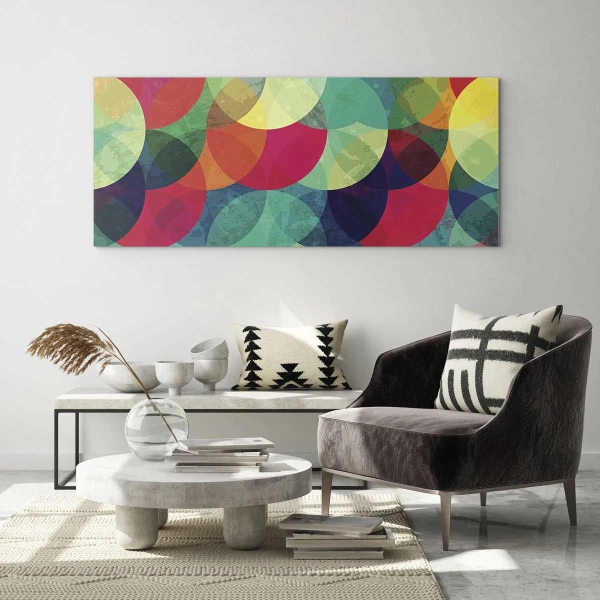 Cuadro sobre vidrio - Impresiones sobre Vidrio - Ascensión circular - 100x40 cm