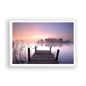 Póster en marco blanco - De la niebla lila... - 100x70 cm