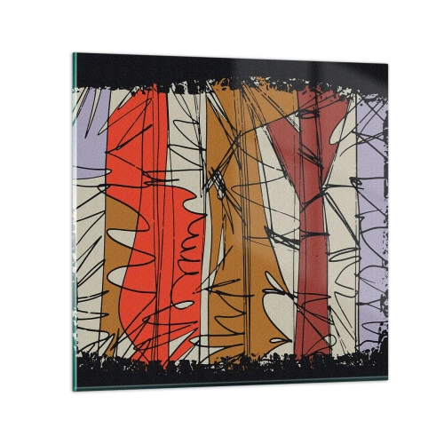 Cuadro sobre vidrio - Impresiones sobre Vidrio - Composición espontánea - 60x60 cm