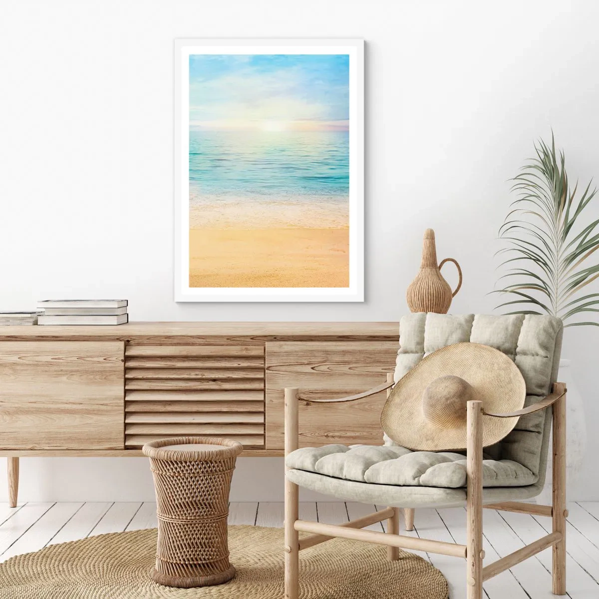 Póster en marco blanco - Gran cielo azul - 30x40 cm