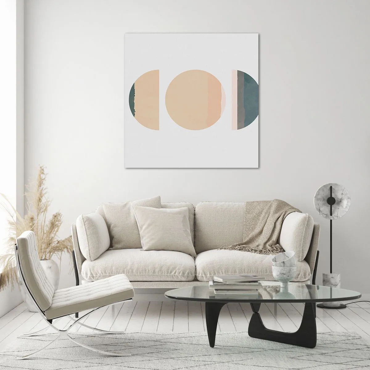 Cuadro sobre vidrio - Impresiones sobre Vidrio - Círculo tras círculo - 70x70 cm