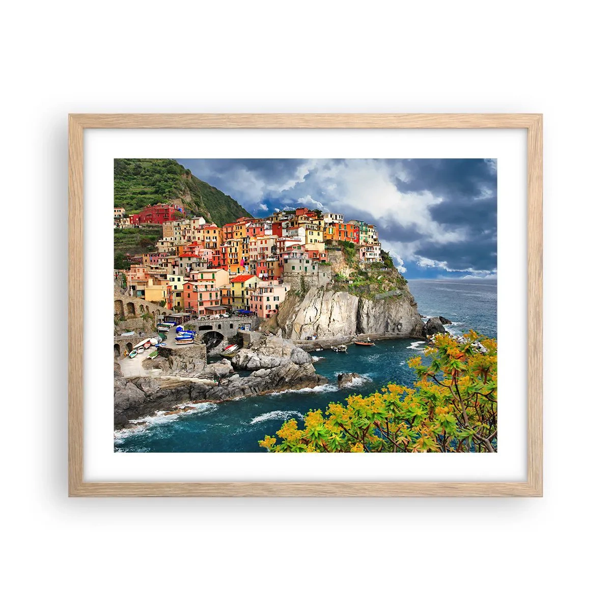 Póster en marco roble claro - En el acantilado - 50x40 cm