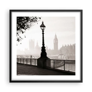 Póster en marco negro - La mañana de Londres - 50x50 cm