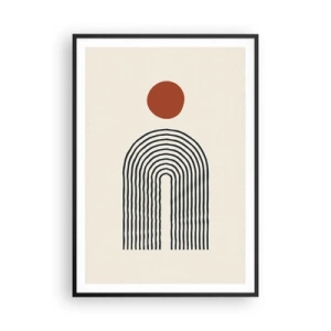 Póster en marco negro - Magnetismo de formas y colores - 70x100 cm