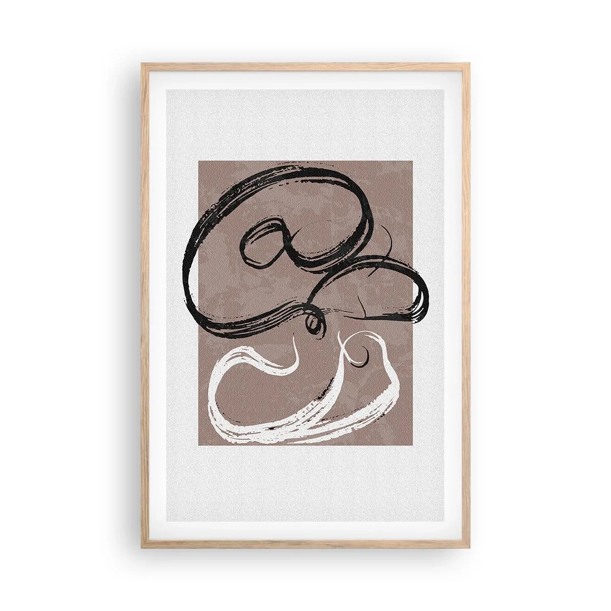 Póster en marco roble claro - Composición: la búsqueda de la plenitud - 61x91 cm