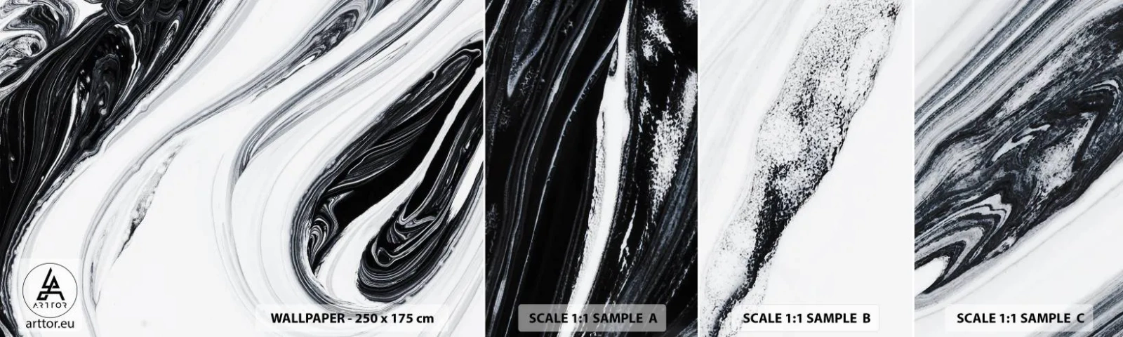 Muestra de fotomural autoadhesivo Deluxe Sticker - Combinando opuestos - Pintar, Pedazo, Moderno - 100x30 cm