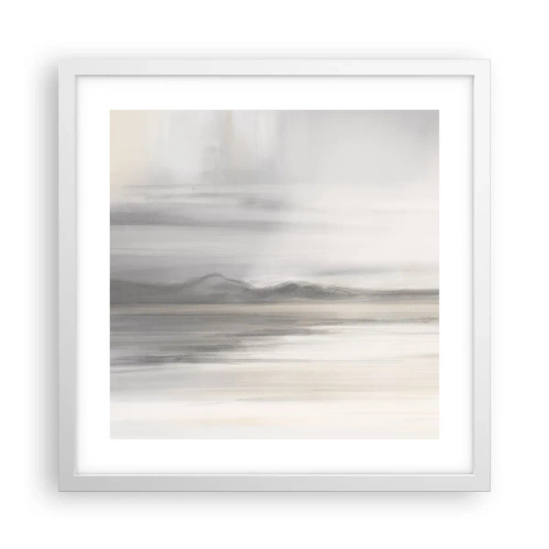 Póster en marco blanco - Una distancia reflexiva - 40x40 cm