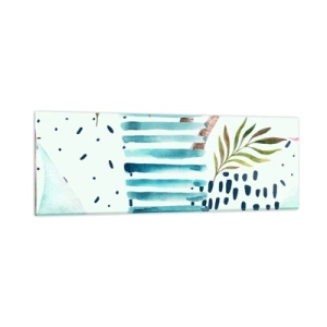 Cuadro sobre vidrio - Impresiones sobre Vidrio - Vacaciones bajo las palmeras - 90x30 cm