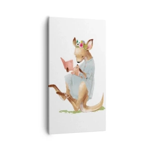 Cuadro sobre lienzo - Impresión de Imagen - Léeme un cuento, mamá - 55x100 cm