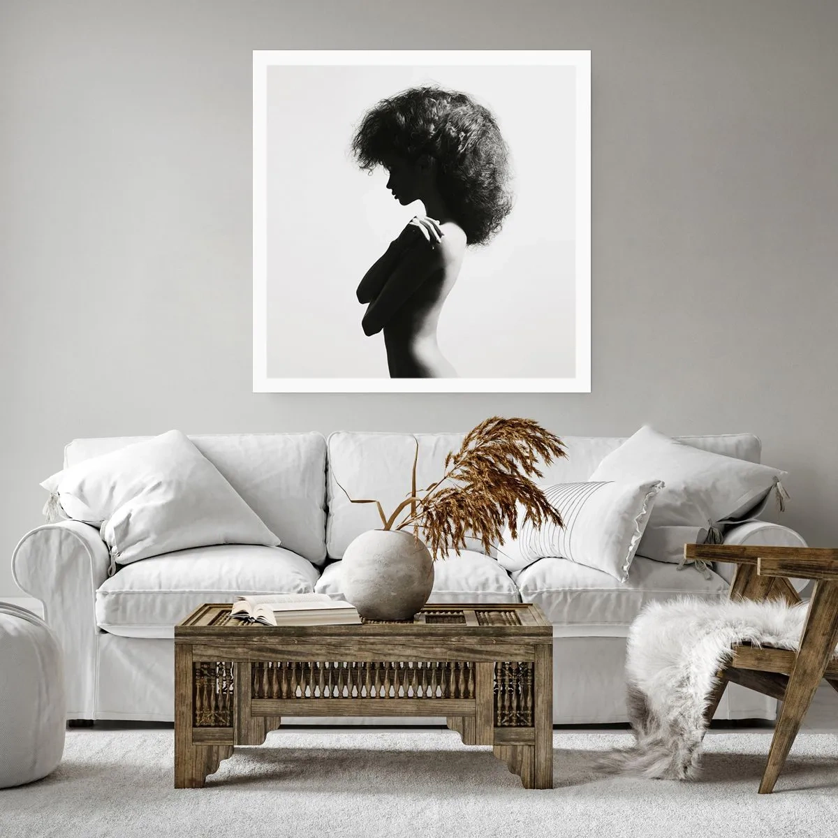 Póster - Como una flor en un tallo delgado - 60x60 cm