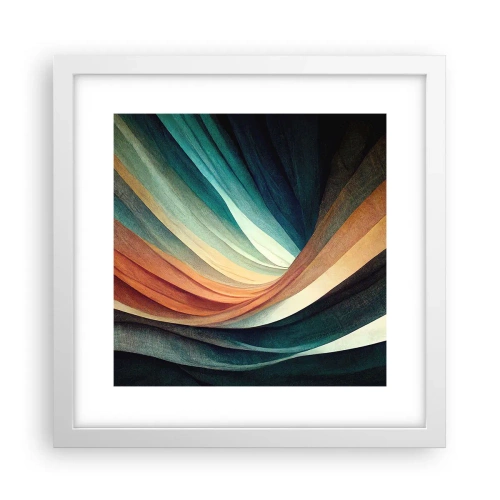 Póster en marco blanco - Tejido de colores - 30x30 cm
