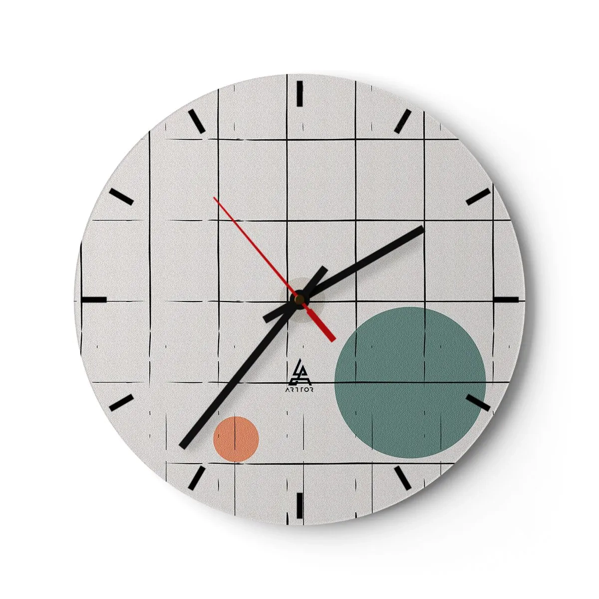 Reloj de pared - Reloj de vidrio - Atrapados. ¿Nosotros o ellos? - 40x40 cm