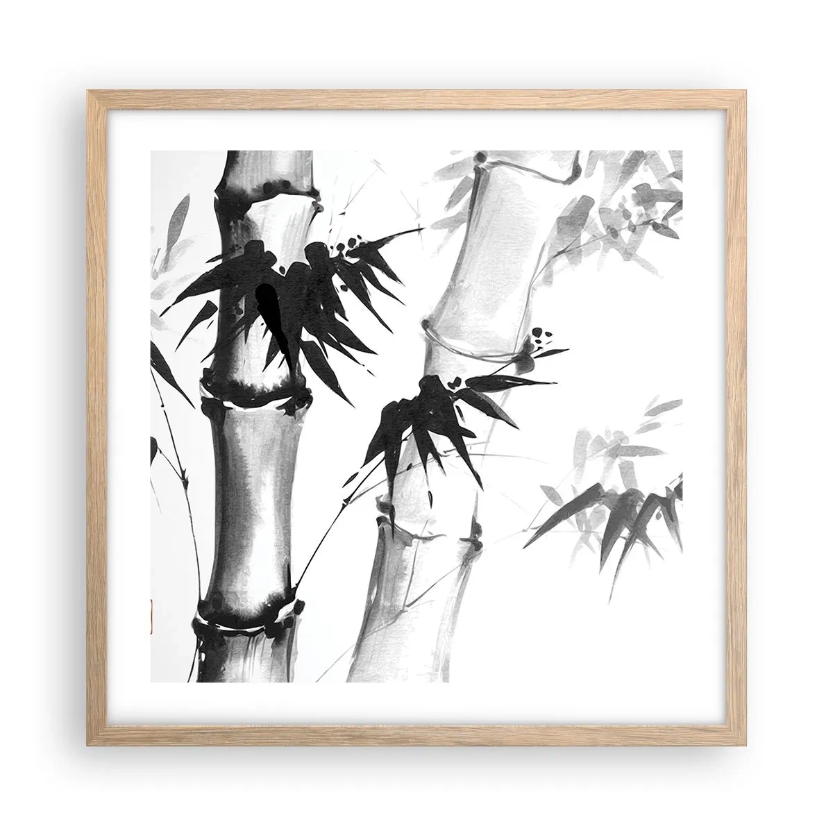 Póster en marco roble claro - Primer plano de Oriente - 50x50 cm