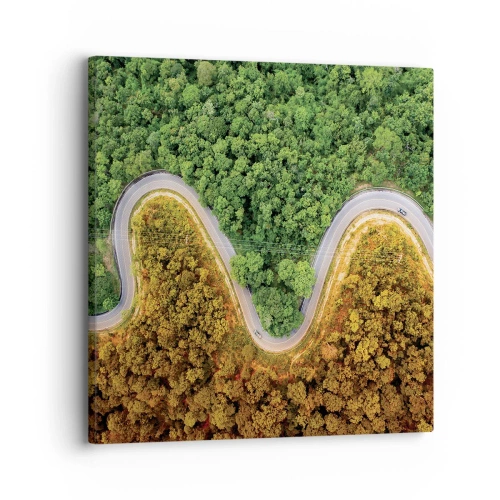 Cuadro sobre lienzo - Impresión de Imagen - Frontera serpenteante - 30x30 cm