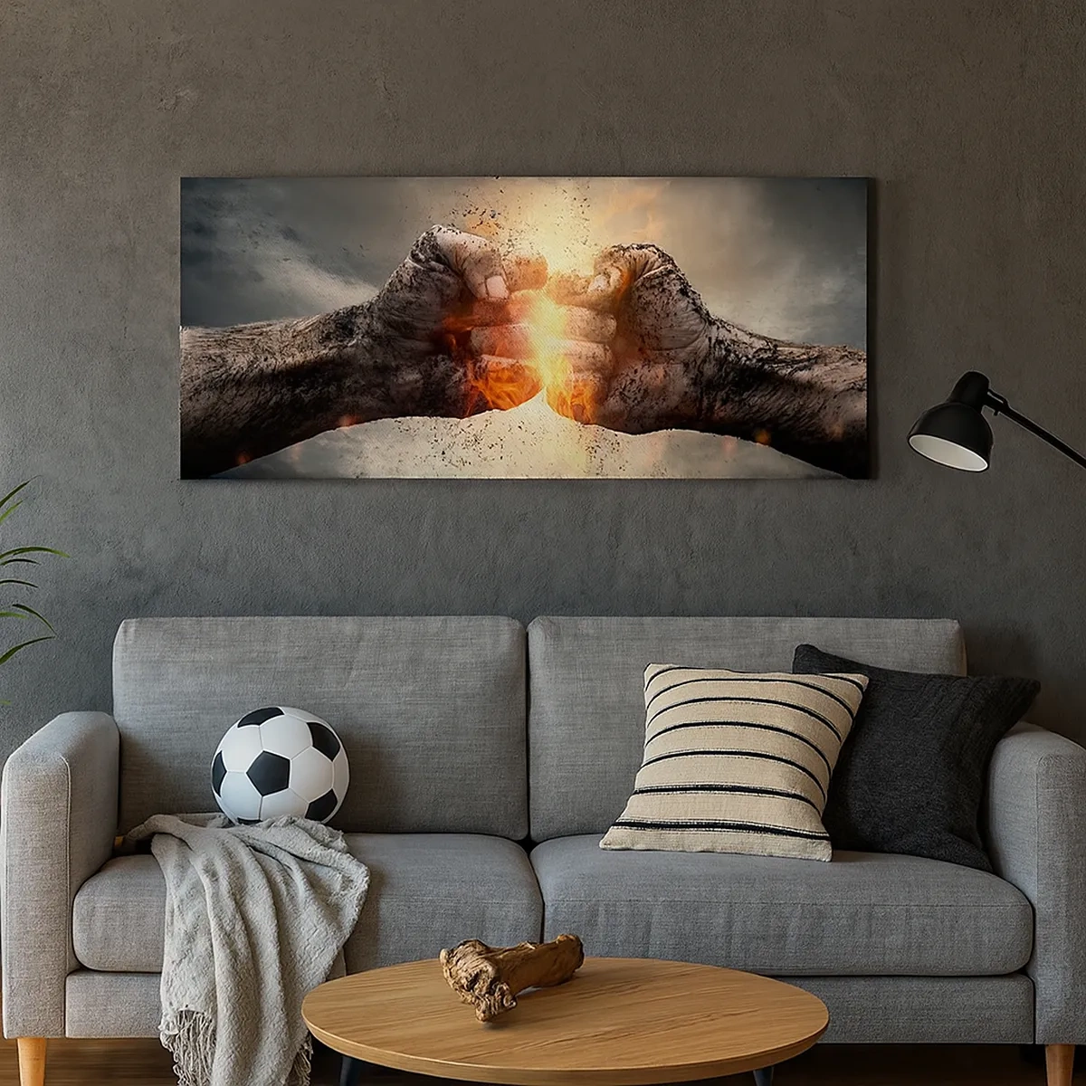 Cuadro sobre lienzo - Impresión de Imagen - La lucha comienza - 30x30 cm